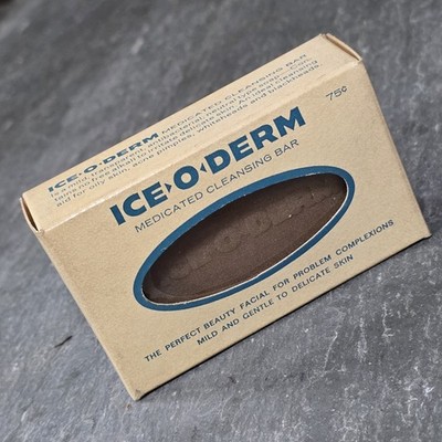 Ice-O-Derm NOS Medicated Cleansing Bar Soap in Original Box Unused Colfax Labs