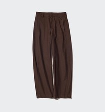 UNIQLO Jersey Barrel Silhouette Pants Womens Dark Brown Pants Large 29 1/2 X 32