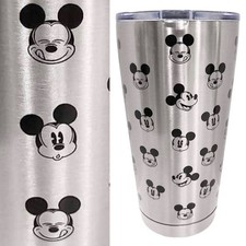 NWT Disney Mickey Mouse Stainless Steel Travel Tumbler Mickey Faces NEW