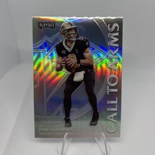Drew Brees 2020 Panini Playoff Call to Arms #CA-8 Silver Prizm NFL New Orleans