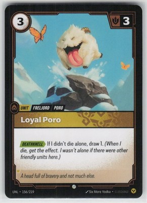 Loyal Poro 156/219 Common Unleashed Riftbound Near Mint