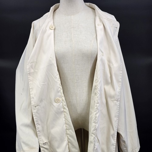 Eddie Bauer Damen Zweireiher Gefütterter Trenchcoat XL Elfenbein Beige Baumwollmischung - Bild 11 von 21