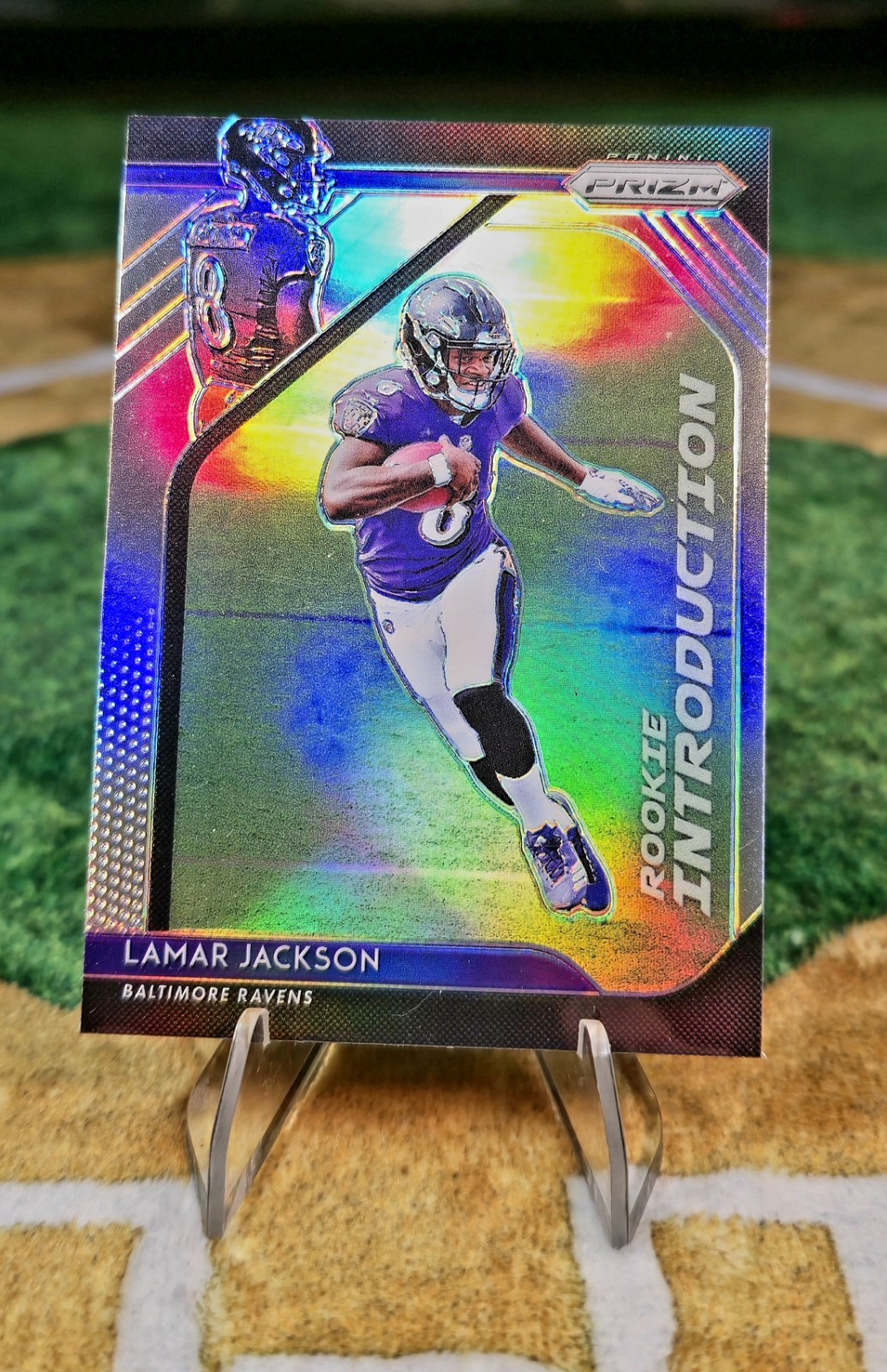 2018 Panini Prizm Lamar Jackson Rookie Introduction Silver