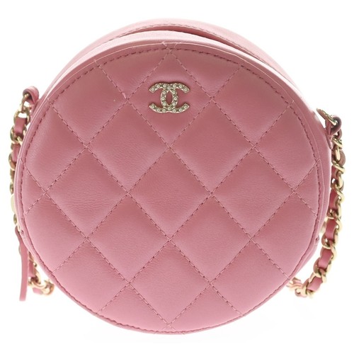 CHANEL Chain Shoulder Bag Matelass Coco Mark Round Coco Ball Lambskin from Japan