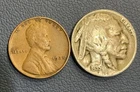 U.S Coin Collection - 1935 Year Set - 1935 P Buffalo Nickel + 1935 P Wheat Cent