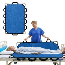 Bed Positioning Pad with Reinforced Handle 70" X 40" X 40", Light Blue