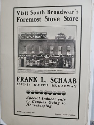 1900's  Frank L. Schaab Stove Store Advertisement St. Louis MO.