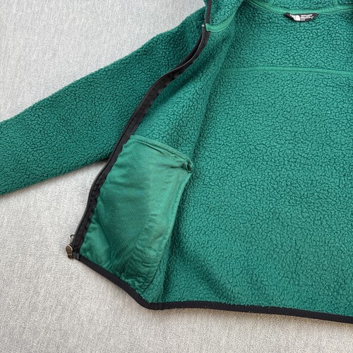 The North Face Jacket Youth Junior XS 6 Green Full Zip Peak Hagues Sherpa Coat - Picture 7 of 13