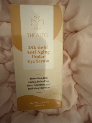 Thealto 24k Gold Anti Aging Under Eye Serum - .67 oz (20 ml) New In Sealed Box