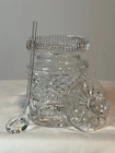 VINTAGE WATERFORD CRYSTAL HONEY CONDIMENT JAR CASTLEMAINE DIAMOND CUT 4" CUP
