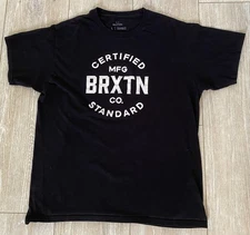 Brixton Black TShirt Original Certified Logo Short Sleeve Size Large