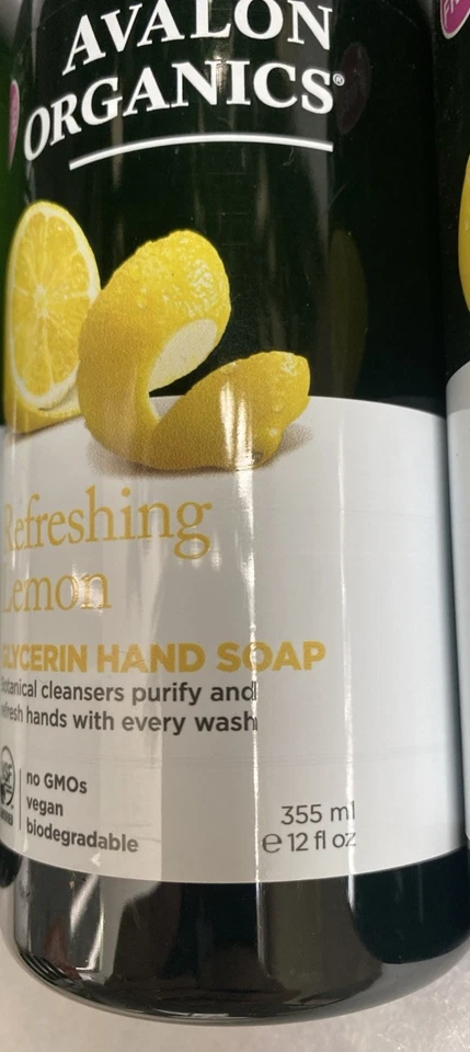 (1) Avalon Organics Glycerin Hand Soap Refreshing Lemon •Vegan & Non-GMO, 12oz - Image 3 of 4