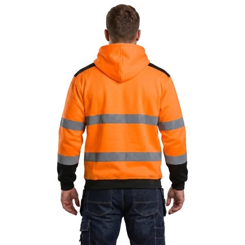 Custom ANSI Class 3 Reflective Sweatshirt PRINTED Hi Vis Zip Up Safety Hoodie image 5