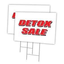 Detox Sale Multi-Pack of Yard Signs & Stake outdoor plastic coroplast window