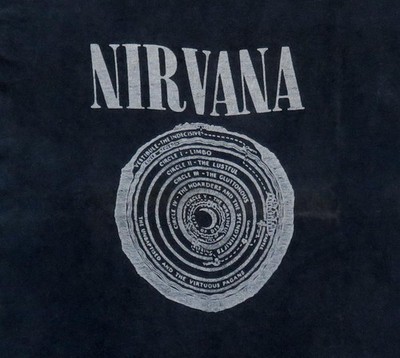 Nirvana Vintage T Shirt Tour Concert Dantes Inferno Logo Seattle