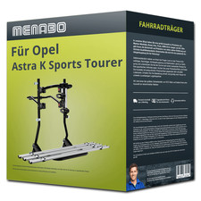 Menabo Fahrradträger Cobra Plus schwarz/silber für Opel Astra K S. B16 - 3 Räder