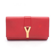 Borsa pochette business SAINT LAURENT PARIS Y line pelle rossa usata donna