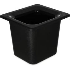 Carlisle CM110403 Coldmaster 1.6 Qt. Black Deep Sixth-Size Food Pan