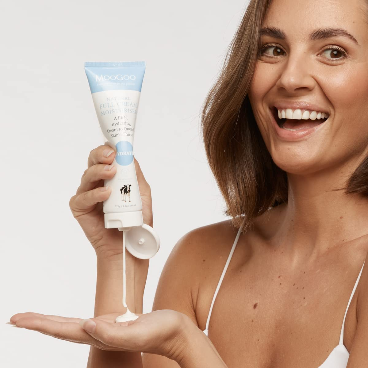 Moogoo Full Cream Moisturiser - Rich Hydrating Cream for Dry| Sensitive Skin – P view 2