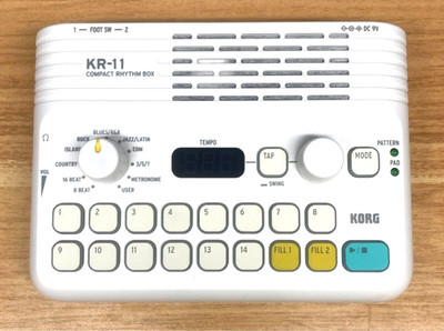 Korg KR-11 Compact Rhythm Box Newly Developed Speaker System 16 Pad
