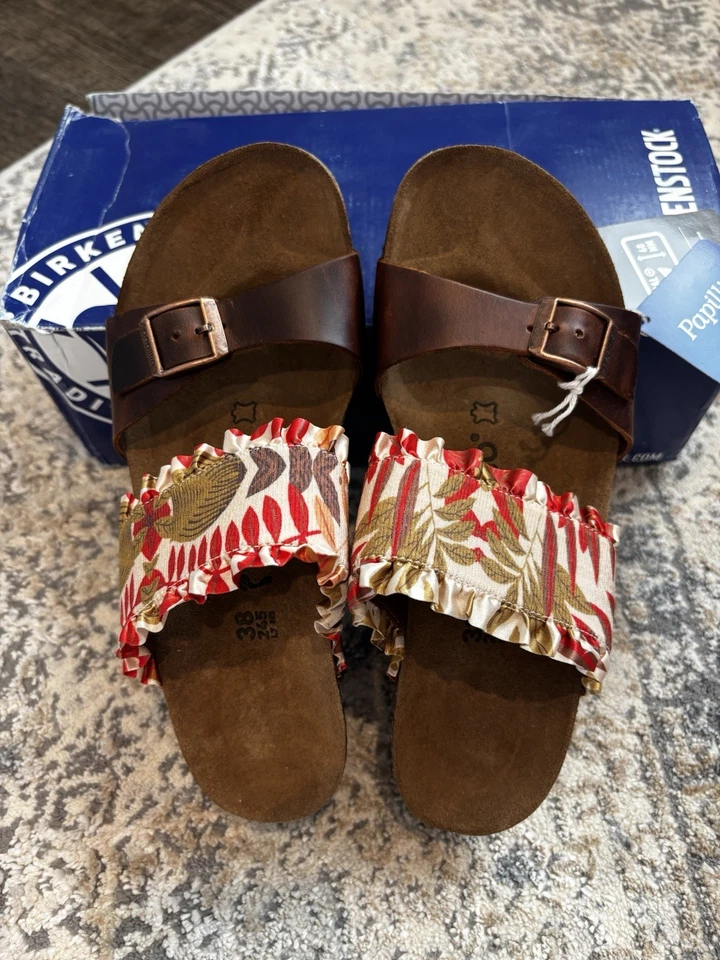 NUEVAS Sandalias de Cuña Papillio de Birkenstock Della Flower Volantes - EU 38N Foto 3 de 4