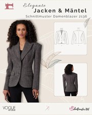 Schnittmuster Jacken Vogue v2136 34-42/44-52