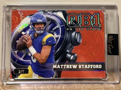 Wild Card QB1 On The Clock Matthew Stafford Rams 3/7 serial numbered 2026