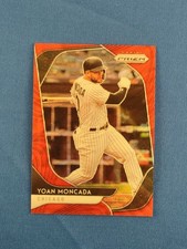 2020 Panini Prizm Yoan Moncada Red Wave Prizm Refractor SP 80/99 #208