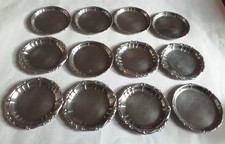 Lotto 12 Piattini Sottobicchieri Vintage in acciaio inox - Buone Condizioni 