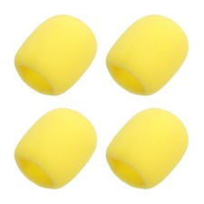 4pcs Microphone Foam Covers, 40mm 1.57" ID 10mm 0.39" Thickness, Yellow