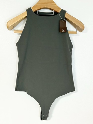 #ad #ad NWT Inlyric Bodysuit Butter Soft Grey Sage Small Sleeveless Tank Top $9.00