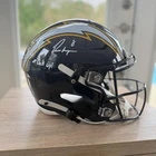 Omarion Hampton Signed Los Angeles Chargers Football Helmet BAS Authenticated