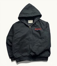 Vintage Men s Snap-On Tools Embroidered Work Jacket Bomber Black XL