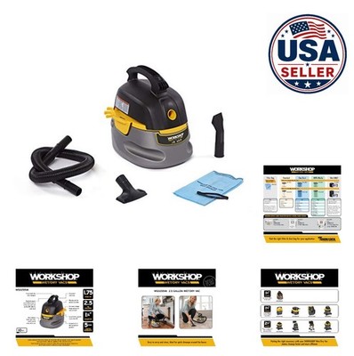 Wet Dry Shop Vacuum 2.5 Gallon 120V 5 Amp Corded Portable Compact Blowing Port
