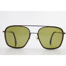Colours by Alexander Julian Finzi Brown Square Aviator Eyeglass Frames 56-17-145