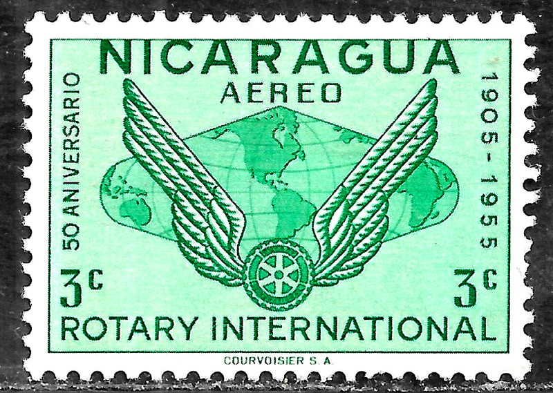 HICK GIRL- MINT NICARAGUA STAMP   SC#C355  1955  ROTARY INTERNATONAL    H556