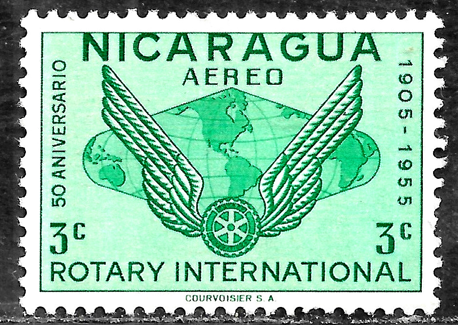 HICK GIRL- MINT NICARAGUA STAMP   SC#C355  1955  ROTARY INTERNATONAL    H556