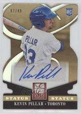 2014 Donruss Elite Signatures Status Gold Die-Cut 7/49 Kevin Pillar #86 Auto d7q