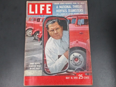 #ad #ad Vintage LIFE Magazine May 18 1959 Jimmy Hoffa Teamsters Union Power MCM Ads $11.87