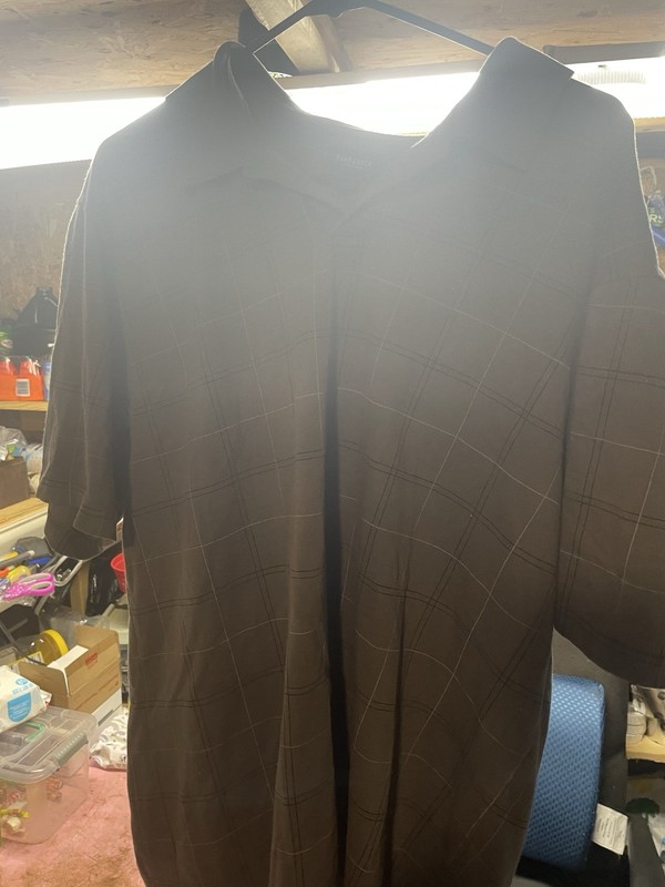 grey short sleeve polo shirt xl