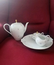 Servie Seltmann Weiden Bavaria Weiß Gold Kanne Zuckerdose Geschirr Set Vintage 