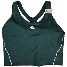 Adidas Womens Light Support Workout Longline Sports Bra Top Primegreen L NWT