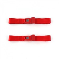 Ford Mustang 1974 - 1978 Standard 2pt Red Lap Bucket Seat Belt Kit - 2 Belts