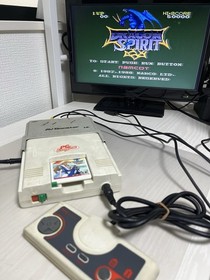 【TESTED】NEC PC Engine Turbo Grafx Console System + Controller + AV Booster