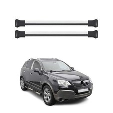 Barres de Toit transversales pour Opel Antara 2006-2015 Aluminium Argent 2Pcs