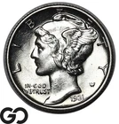 1931-S Mercury Dime, Lustrous Choice Gem BU++ Tougher Date