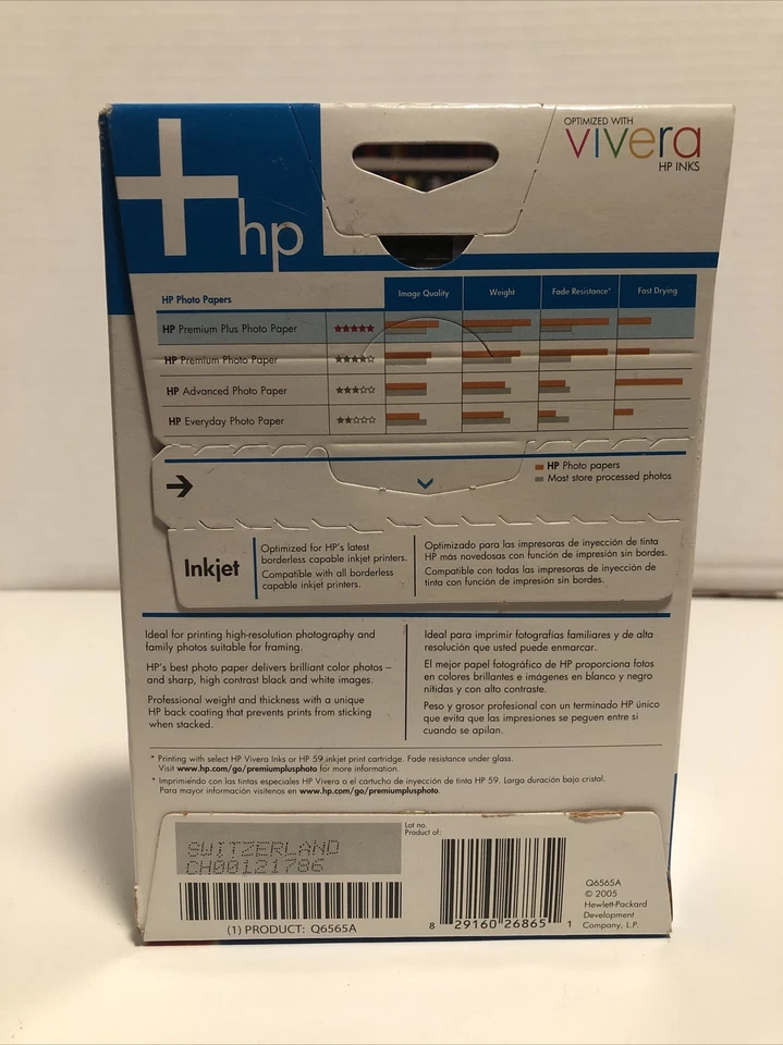 HP Photo Paper Premium Plus High Gloss - 4x6 - Borderless-100 Sheets NEW SEALED - Image 3 of 4