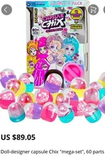 Capsule Chix Ultimix Capsule Machine 4 Dolls And Accessories 60+ Pieces