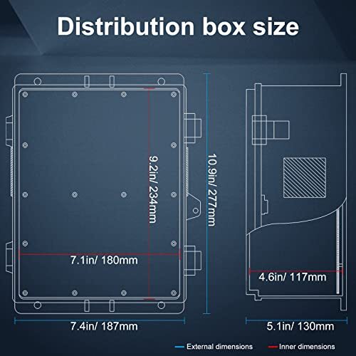 Namunanee Outdoor Electrical Junction Box ABS Waterproof Enclosure with