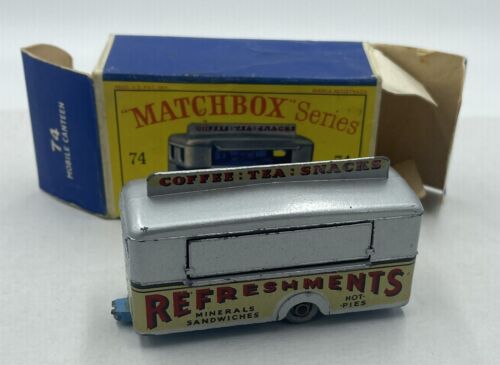 VINTAGE MATCHBOX SERIES 1-75 No 74 MOBILE CANTEEN CARAVAN TRAILER ENGLAND #74